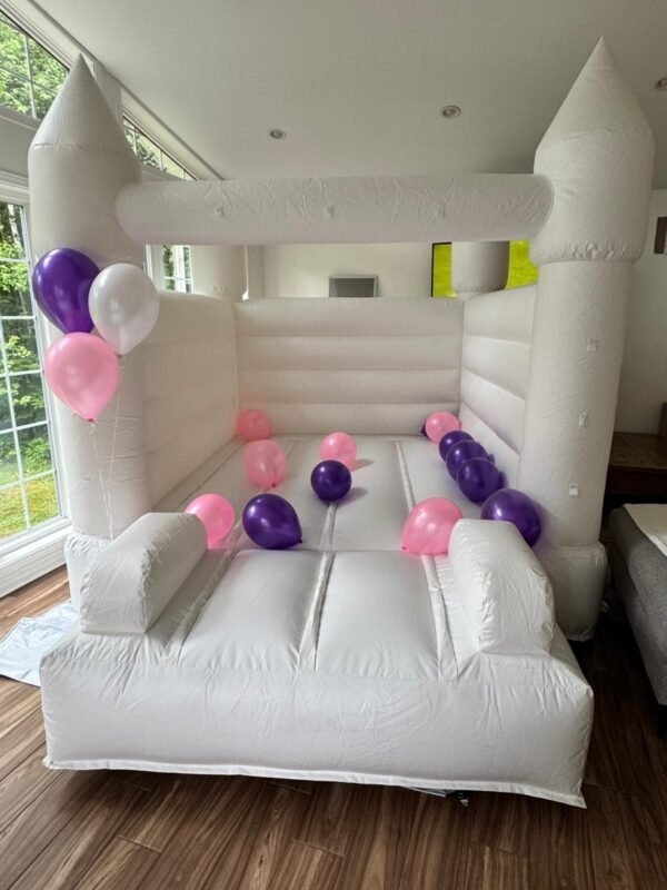 White bounce castle